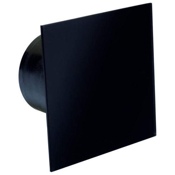 Extraction Fan Sqr Glass 13W Matt Blk