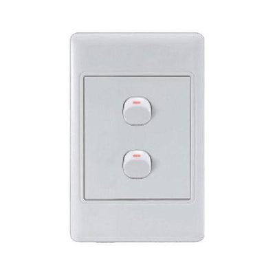 Ausma 2 Lever Light Switch White