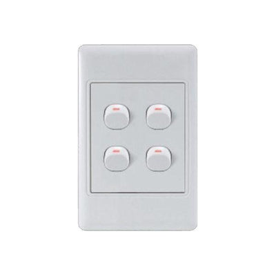 Ausma 4 Lever Light Switch White