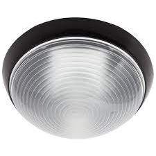Ausma Round Bulkhead IP65 Black 1xE27