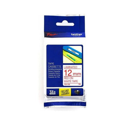 Labelling Tape 12mm Red On White Tape