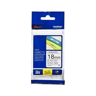 Labelling Tape 18mm Black On White Tape