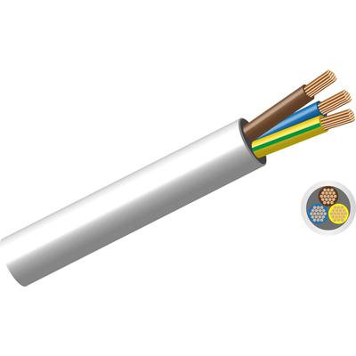 4.0mmx4 Core Cabtyre Cable White