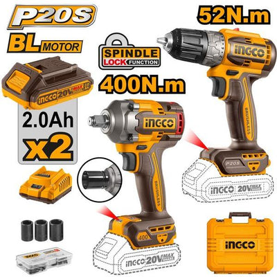 Drill/Wrench Cordless Combo Kit 2PC
