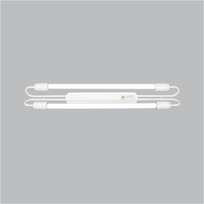 White Double Light Fitting 2ft