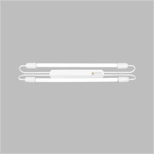 White Double Light Fitting 2ft