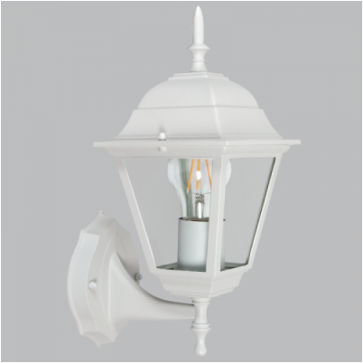 4 Panel Up Facing White Lantern