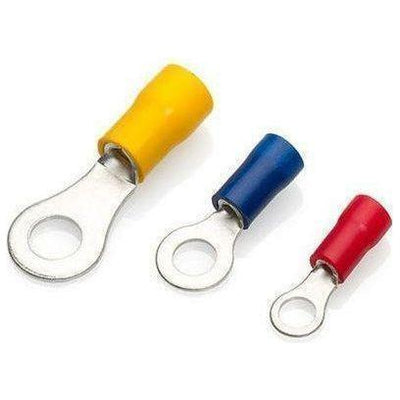 Insulated Ring Crimp Terminal Blue 10PK