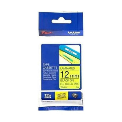 Labelling Tape 12mm Black On Fluo Yellow