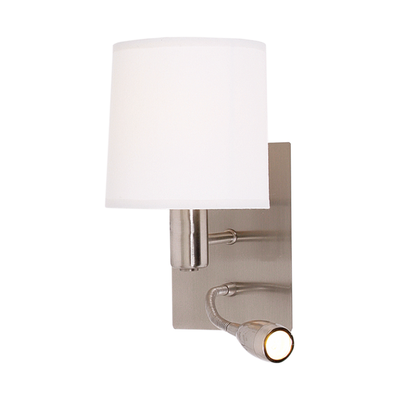 Chrome & White Shade Led Wall Light